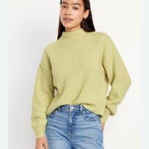 Old Navy Women's Ribbed Turtleneck Sweater - Light Green
